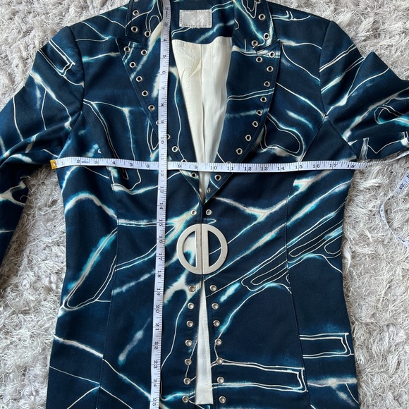 21- Vintage Alberto Makali Tie Dye Denim Jacket Size 10 - Picture 5 of 12